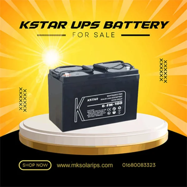 KSTAR 100AH 12V SMF Rechargeable UPS Battery