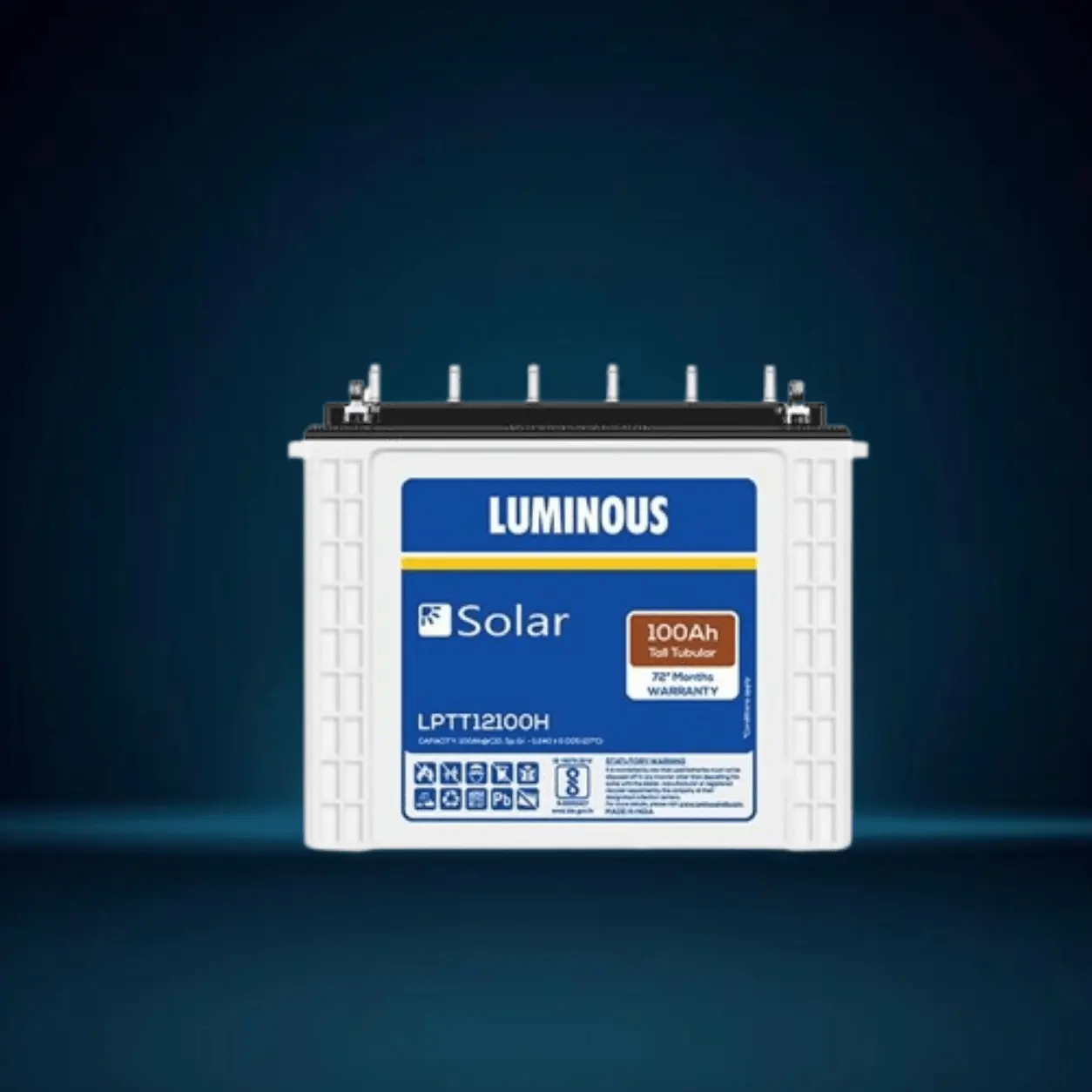 06___12V_100Ah_Tall_Tubular_Batt 12V 100Ah Tall Tubular Battery - Image 1